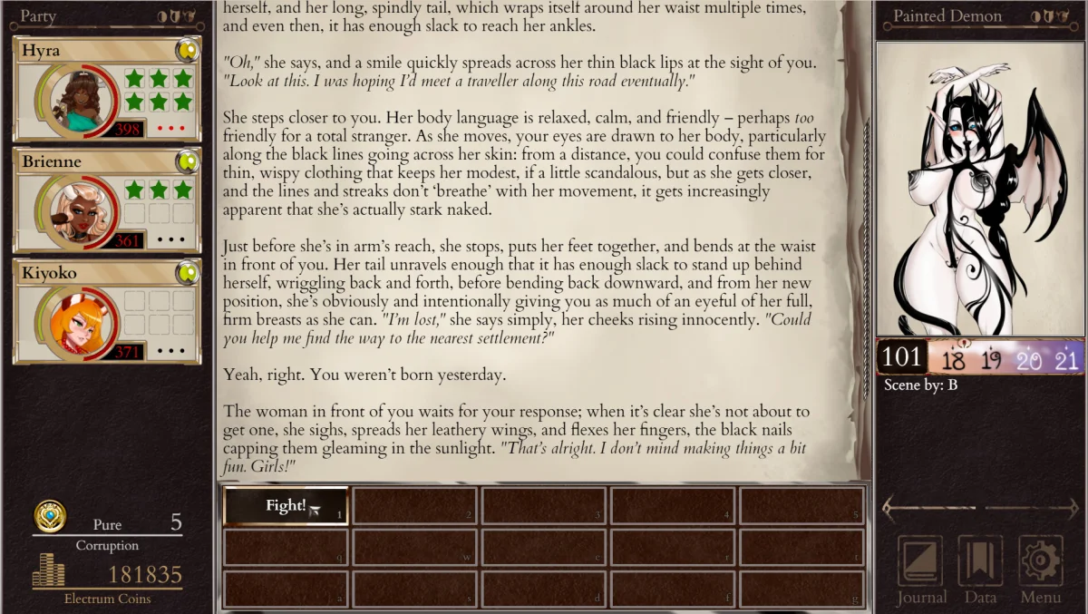 Corruption of Champions II non-explicit gameplay screenshot