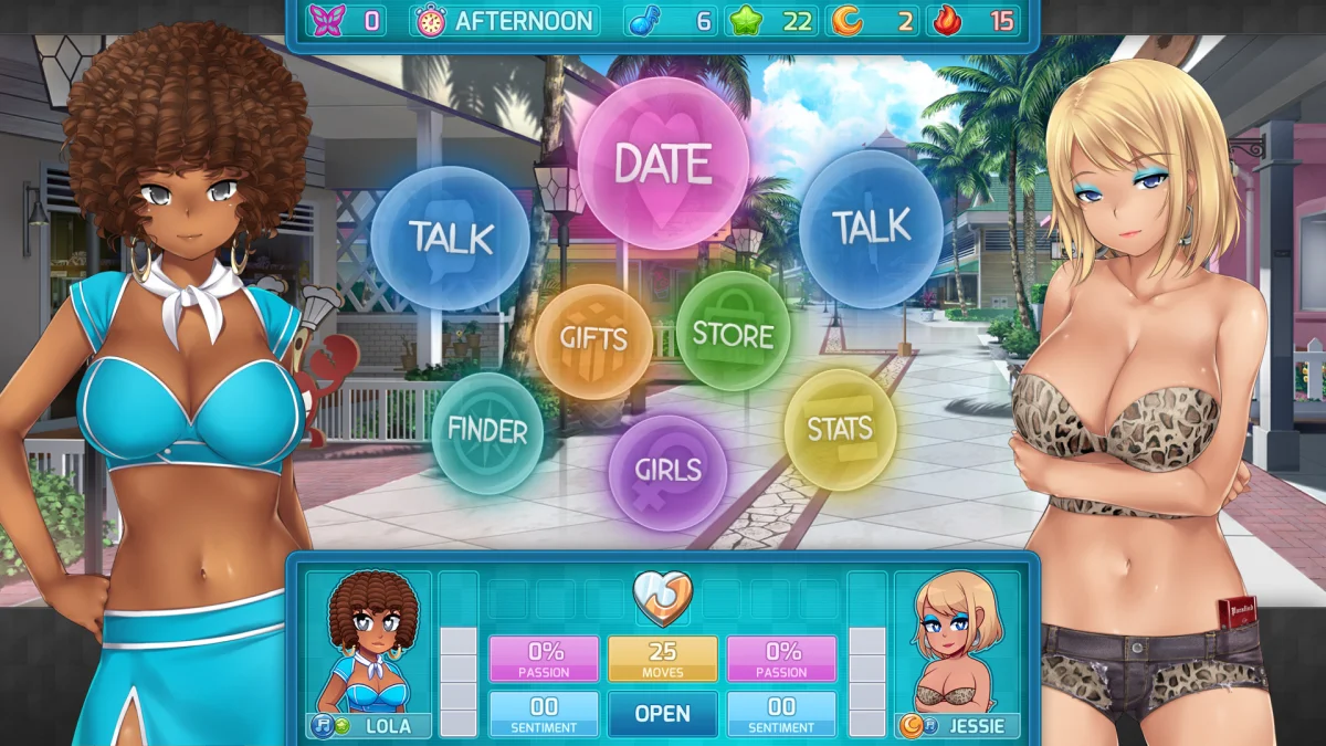 HuniePop 2: Double Date non-explicit gameplay screenshot